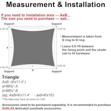 SUNLAX Sun Shade Sail 16' x 20' Dark Grey Rectangle Canopy Sail Shade Cover UV Block Permeable Sunsh...
