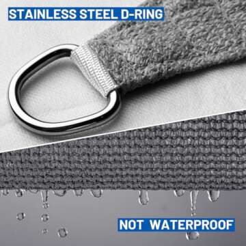 SUNLAX 16' x 20' UV Block Sun Shade Sail for Outdoors