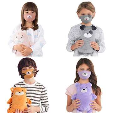 Cubcoats Kids Face Mask 4-Pack, Breathable & Comfortable Masks for Kids, Great for Halloween and Sch...