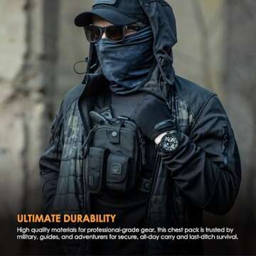 Covert Escape RG(TM) Flashlight/Tools/Camera/GPS/Cycling Chest Pack by Hazard 4(R)