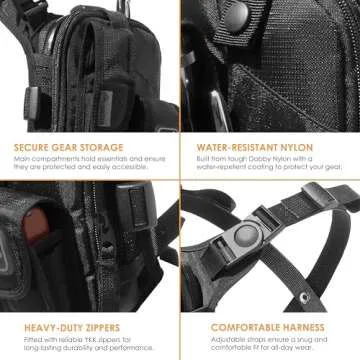 Covert Escape RG(TM) Flashlight/Tools/Camera/GPS/Cycling Chest Pack by Hazard 4(R)