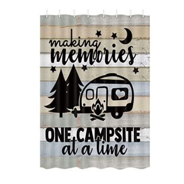 Stylish JAWO Camper RV Shower Curtain for Bathrooms