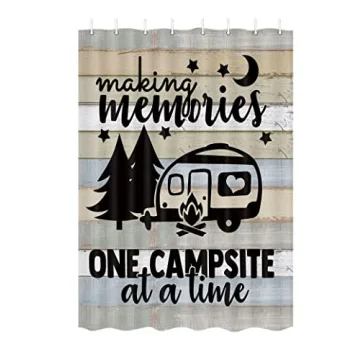 Stylish JAWO Camper RV Shower Curtain for Bathrooms