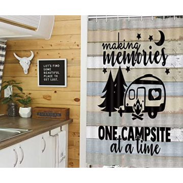 Stylish JAWO Camper RV Shower Curtain for Bathrooms