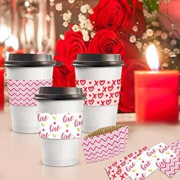 Hmxpls Valentine's Day Cup Sleeves - Celebrate with Style