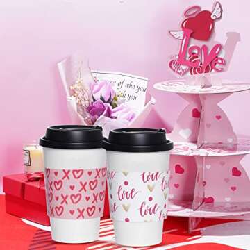 Hmxpls Valentine's Day Cup Sleeves - Celebrate with Style