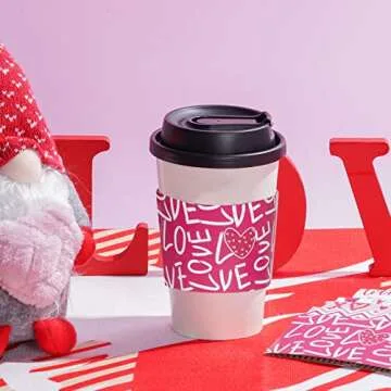 Hmxpls Valentine's Day Cup Sleeves - Celebrate with Style