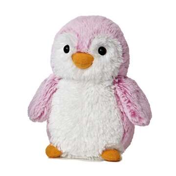 Aurora® Playful Pompom Penguin™ Brights Stuffed Animal - Vibrant Companions - Endless Fun - Pink 6 Inches
