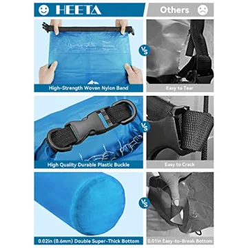 HEETA Waterproof Dry Bag with Phone Case for Outdoor Fun