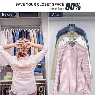 HuaQi Heavy Duty Space Saving Magic Hangers for Your Closet