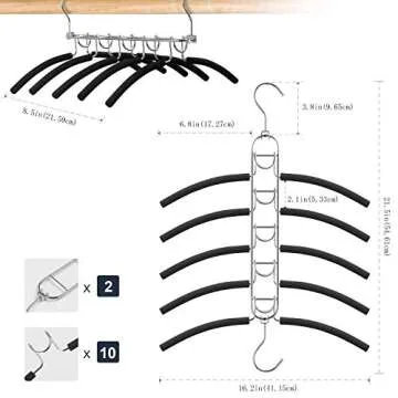 HuaQi Heavy Duty Space Saving Magic Hangers for Your Closet