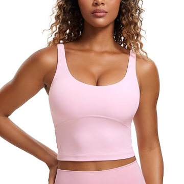 CRZ YOGA Butterluxe U Back Longline Sports Bra - Pink Peony
