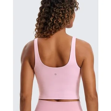 CRZ YOGA Butterluxe U Back Longline Sports Bra - Pink Peony