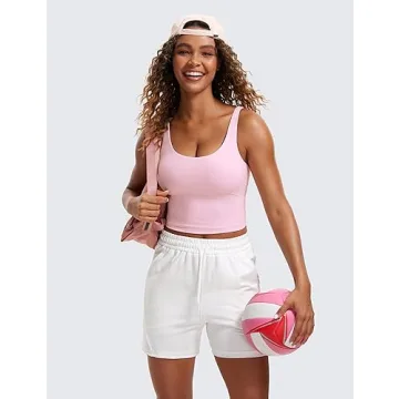 CRZ YOGA Butterluxe U Back Longline Sports Bra - Pink Peony