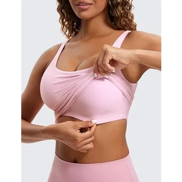 CRZ YOGA Butterluxe U Back Longline Sports Bra - Pink Peony