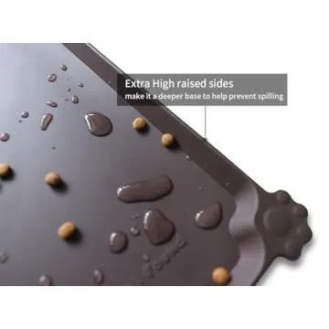 Hoki Found Large Silicone Pet Food Mats Tray - Non Slip Pet Dog Cat Bowl Mats Placemat - Dog Pet Cat...
