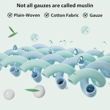 LifeTree Muslin Swaddle Blankets for Babies - 47" Soft Design