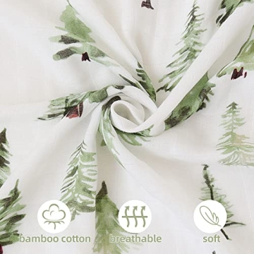 LifeTree Muslin Swaddle Blankets for Babies - 47" Soft Design