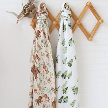 LifeTree Muslin Swaddle Blankets for Babies - 47" Soft Design