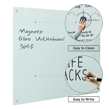 Magnetic Glass Dry Erase Board for Home Office & School