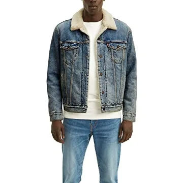 Levi's Men's Type III Sherpa Jacket - Classic Blue Denim Style