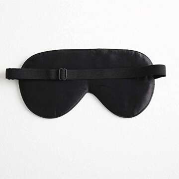 Tim & Tina Silk Sleep Mask for Women Men Comfortable Blindfold Eye Mask with Adjustable Strap for Travel Yoga Nap Shift Work (Green Flower)