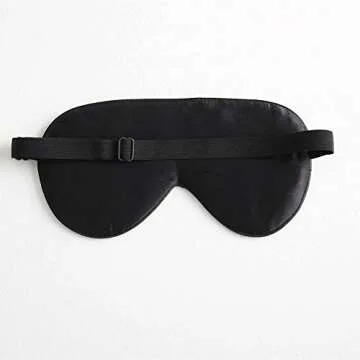 Tim & Tina Silk Sleep Mask for Women Men Comfortable Blindfold Eye Mask with Adjustable Strap for Travel Yoga Nap Shift Work (Green Flower)