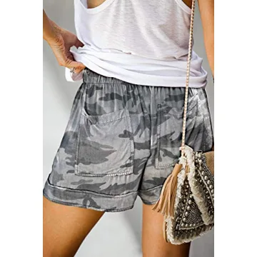 Mosucoirl Women's Cotton Summer Shorts with Pockets