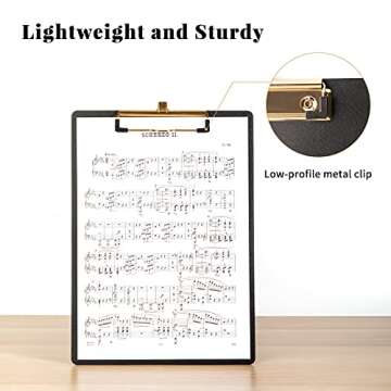 WINCANG Plastic Clipboard,4 Pack Metal Waterproof Clipboard,A4 Letter Size Storage Clipboards with Low Profile Clip,for Hospital,classrooms,Offices, Restaurants,Work Smooth Writing（Black）