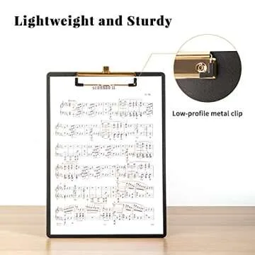 WINCANG Plastic Clipboard,4 Pack Metal Waterproof Clipboard,A4 Letter Size Storage Clipboards with Low Profile Clip,for Hospital,classrooms,Offices, Restaurants,Work Smooth Writing（Black）