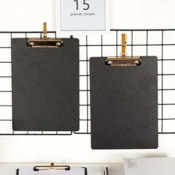 WINCANG Plastic Clipboard,4 Pack Metal Waterproof Clipboard,A4 Letter Size Storage Clipboards with Low Profile Clip,for Hospital,classrooms,Offices, Restaurants,Work Smooth Writing（Black）