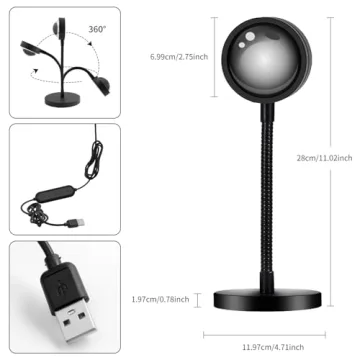 Neroupe Sunset Lamp Projector with Unique Lighting Control