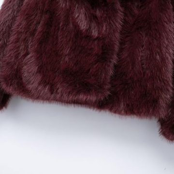 Women's Faux Fur Cropped Jacket - Warm Stylish Winter Coat