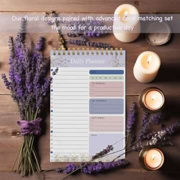 Slapaflife Daily To Do List Notepad Set of 6 Elegant Planners
