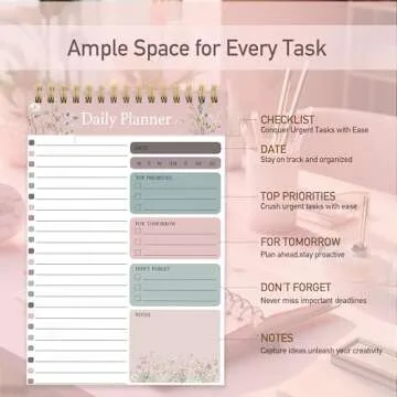 Slapaflife Daily To Do List Notepad Set of 6 Elegant Planners
