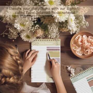 Slapaflife Daily To Do List Notepad Set of 6 Elegant Planners