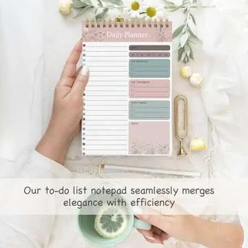 Slapaflife Daily To Do List Notepad Set of 6 Elegant Planners