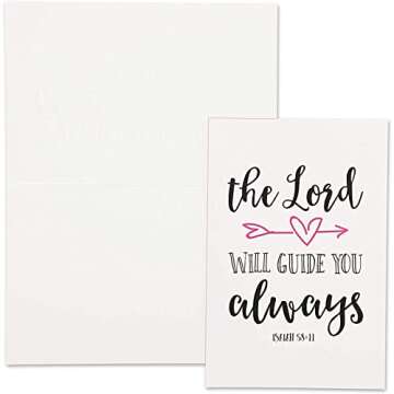 Christian 48 Pack Greeting Cards for Inspirational Notes