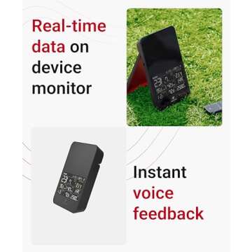 Voice Caddie SC4 Golf Launch Monitor & Smart Golf Simulator for Home | Portable Golf Swing Analyzer & Golf Tracker with Bluetooth