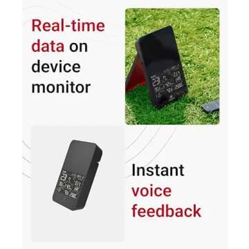 Voice Caddie SC4 Golf Launch Monitor & Smart Golf Simulator for Home | Portable Golf Swing Analyzer & Golf Tracker with Bluetooth