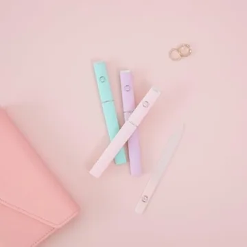 Malva Belle Best Crystal Glass Nail File for Women - Nail File & Travel Case - Nail File Set - Heavy Duty Nail File for Natural Nails, Gel - Professional Nail Shaper - Nail Essentials - Pink 2mm