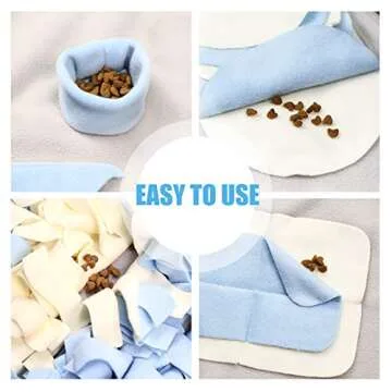 Stellaire Chern Snuffle Mat for Small Large Dogs Nosework Feeding Mat (39.4" x 39.4") Easy to Fill and Machine Washable Training Mats Pet Activity/Toy/Play Mat, Great for Stress Release - L