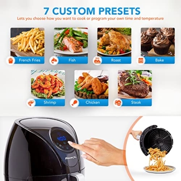 PowerXL 7 QT Air Fryer for Healthy Cooking and Crisping