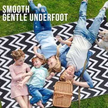 OLANLY Waterproof Outdoor Rug: Stylish & Durable