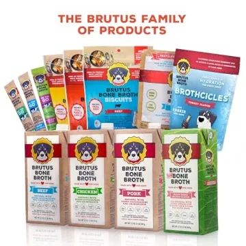 Brutus Chicken Broth for Dogs All Natural Chicken Toppers