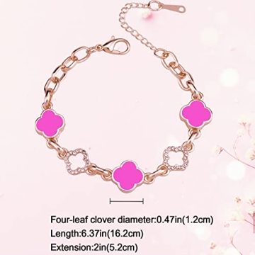 Elegant Riuziyi Lucky Clover Bracelet for Women
