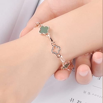 Elegant Riuziyi Lucky Clover Bracelet for Women