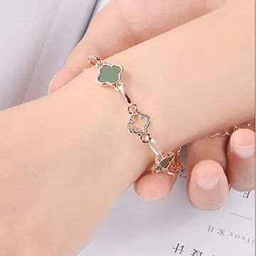 Elegant Riuziyi Lucky Clover Bracelet for Women