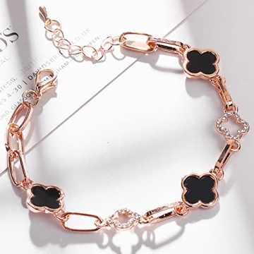Elegant Riuziyi Lucky Clover Bracelet for Women