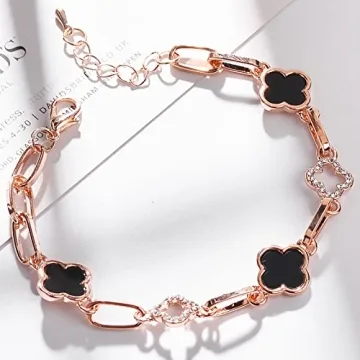 Elegant Riuziyi Lucky Clover Bracelet for Women